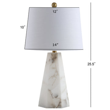 Xio 25.5" Alabaster LED Table Lamp - JONATHAN Y